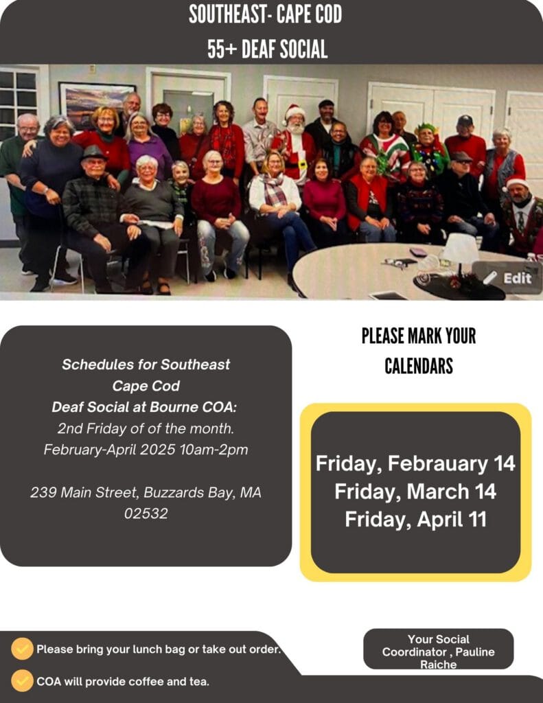 Southeast-Cape Cod 55 + Deaf Social – indoor
