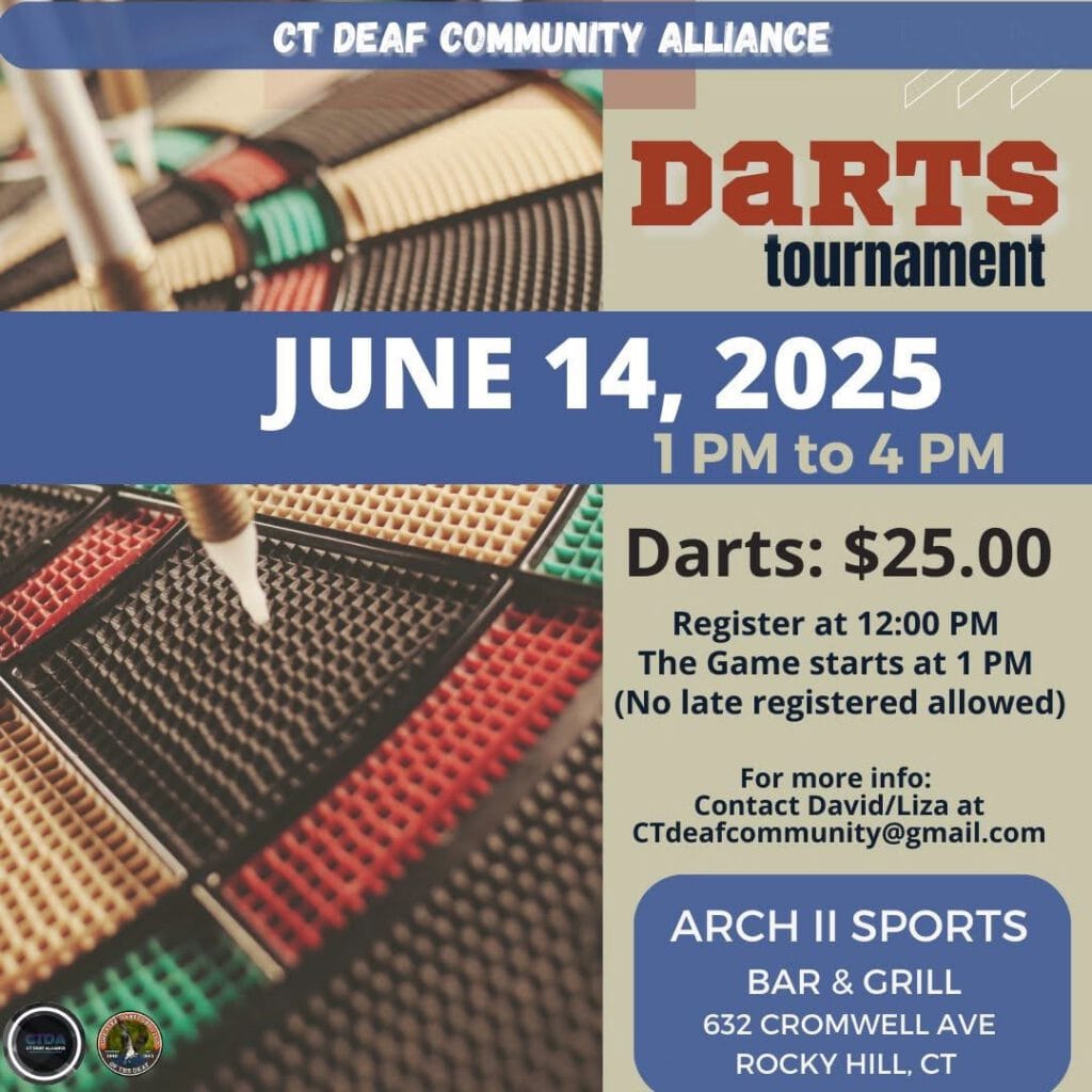 Dart Tournament (CT Deaf Community Alliance)