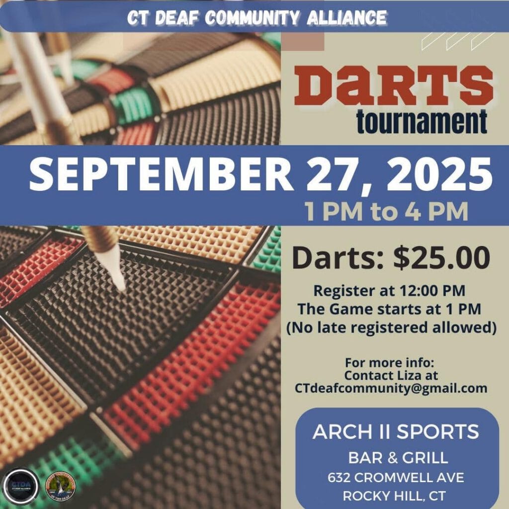 CT Deaf Community Alliance – Darts Tournament